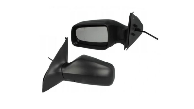 Oglinda usa exterioara Opel Astra G, 01.1998-08.2009, partea Stanga, ajustarea prin cablu; carcasa neagra; sticla asferica; geam cromat, Aftermarket