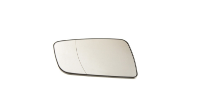 Geam oglinda exterioara cu suport fixare Opel Astra G, 01.1998-08.2009, partea Stanga, incalzit; sticla asferica; geam cromat, Aftermarket