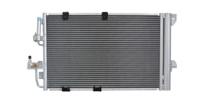 Condensator climatizare Opel Zafira A (T98), 04.1999-06.2005, motor 1.6, 74 kw benzina, cutie manuala, full aluminiu brazat, 590 (545)x380x16 mm, cu uscator si filtru integrat