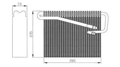Vaporizator aer conditionat Opel Astra G, 02.1998-01.2005 , 282x264x60mm, P/D/cu AC/R134A, 1618185; 1618212; 9118965; 9193691