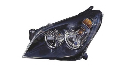 Far Opel Astra H, 10.2003-12.2012, Electric, tip bec H1+H7, omologare ECE, cu motoras, negru, 1216562; 1216662; 93178636; 93190387, Dreapta
