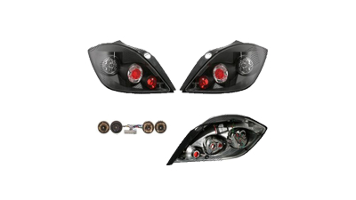Set stopuri Spate Opel Astra H, 10.2003-04.2007, Hatchback 5 Usi, partea Stanga+Dreapta, LED; negru, transparent; cu locas bec; tuning; Omologare: ECE, Taiwan