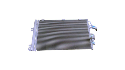 Condensator climatizare Opel Astra H, 12.2006-12.2011, motor 1.4, 66 kw; 1.6, 85 kw benzina, cutie manuala, full aluminiu brazat, 590(540)x380(360)x16 mm, cu uscator si filtru integrat
