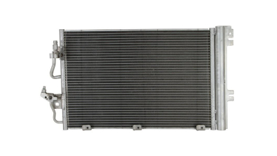 Condensator climatizare Opel Astra H, 12.2006-12.2011, motor 1.4, 66 kw; 1.6, 85 kw benzina, cutie manuala, full aluminiu brazat, 590(540)x380(360)x16 mm, cu uscator si filtru integrat