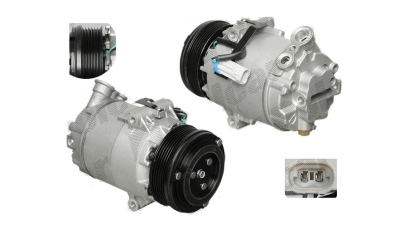 Compresor aer conditionat Opel Astra H, 2004-2014, motorizare 1.7 CDTI, 59kw/74kw/81kw/92kw, diesel, rola curea 105 mm, 6 caneluri, Delphi tip: CVC