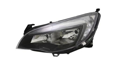 Far Opel Astra J, 01.2013- 5 Usi Sedan/Combi, Electric, tip bec H7+H7, omologare ECE, cu motoras, cu lumini zi, argintiu, 12 16 724; 1216724; 13371595, Stanga