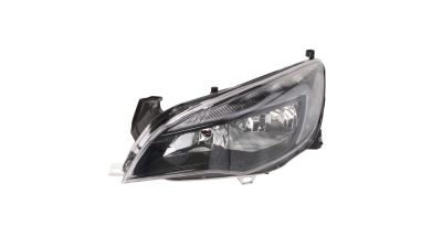 Far Opel Astra J, 01.2013- (model 5usi/Sedan/Combi), partea stanga, tip bec H7+H7; cu lumini de zi cu LED, negru, cu motoras, Depo