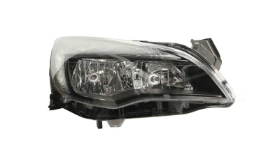 Far Opel Astra J, 01.2013- 5 Usi Sedan/Combi, Electric, tip bec H7+H7, omologare ECE, cu motoras, cu lumini zi, argintiu, 1216725; 13371596, Dreapta, marca DEPO