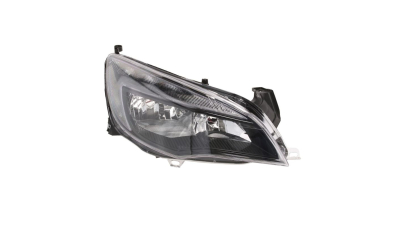 Far Opel Astra J, 01.2013- (model 5usi/Sedan/Combi), partea Dreapta, tip bec H7+H7; cu lumini de zi cu LED, negru, cu motoras, Hella