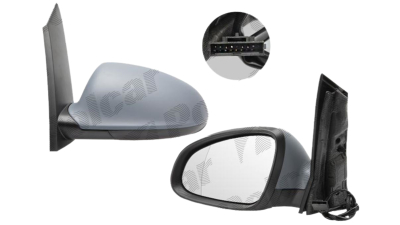 Oglinda exterioara Opel Astra J 09.2009- cu 5 pini , pt 5 usi, partea stanga View Max crom asferica carcasa prevopsita grunduita reglare electrica cu incalzire