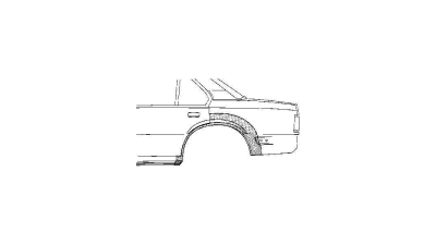 Segment reparatie aripa spate Opel Ascona 1981-1988, Partea Dreapta, Spate, 5 usi,