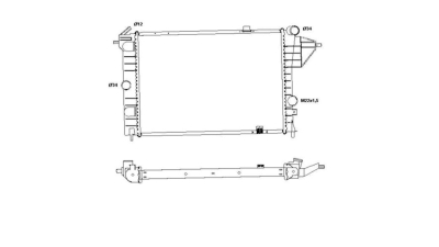 Radiator racire Opel Calibra, 09.1990-1997 Motor 2, 0 85/110kw, Opel Vectra A (J89), 09.1988-09.1995 Motor 1, 6 55kw; 1, 7 D 44kw; 1, 8 65/66kw; 2, 0 85/110kw Benzina, cutie Manuala, dimensiune 535x361x26mm, Cu lipire fagure prin brazare, SRL