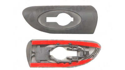 Bandou aripa, ornament Opel Vectra B, 02.1999-02.2003, fata, Stanga, cu gauri semnalizare; negru