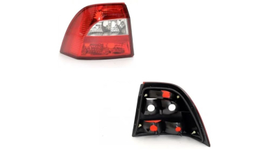 Stop spate lampa Opel Vectra B, 02.99-02.03 Sedan/Hatchback, spate, omologare ECE, aplicabil pentru mod.95-98 suportul becului, alb-rosu, tuning, 9119527, Stanga