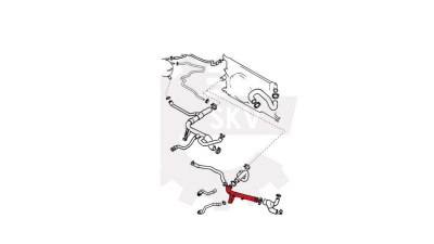 Furtun radiator Opel Vectra B 1995-1999, Vectra B 1999-2002, diametru 34/16/5/34 mm, plastic, BestAutoVest 5517PW-3