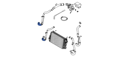 Furtun intercooler, supraalimentare Opel Signum 2003-2008, Vectra C 2002-2009, diametru 40/57 mm, cauciuc, BestAutoVest 5518PT-2