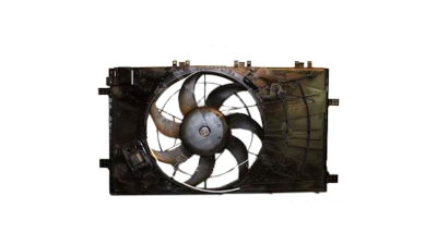 GMV radiator electroventilator Opel Insignia (G09), 2008-2017 Motor 1, 6 Turbo 132kw Benzina, dimensiune 375mm, cu 4 pini, cu rezistenta, plastic, Aftermarket