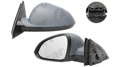 Oglinda exterioara Opel Insignia (G09) 09.2008-2017 si Insignia 2017-, 7 pini, pliabila, partea dreapta View Max crom convex carcasa prevopsita grunduita reglare electrica cu incalzire 5520525M CLEMA RUPTA