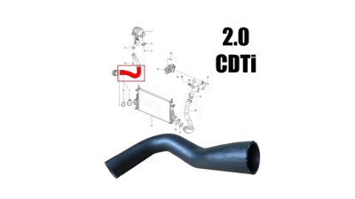 Furtun intercooler, supraalimentare Opel Insignia 2008-2017; Saab 9-5 2010-2012, diametru 50/65 mm, cauciuc, BestAutoVest 5520PT-2