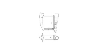 Intercooler Opel Omega B, 04.1994-08.2001, motor 2.5 TD 96kw, diesel, cu/fara AC, aluminiu brazat/plastic, 156x230x66 mm, 