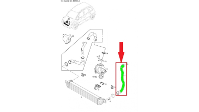 Furtun intercooler, supraalimentare Opel Meriva 2003-2010, Meriva 2010-, diametru 45/55 mm, cauciuc, BestAutoVest 5546PT-1