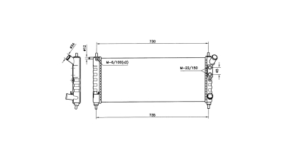 Radiator racire Opel Corsa B, 11.1996-09.2000, Motorizare 1, 0 40kw; 1, 2 48kw Benzina, tip climatizare cu AC, cutie Manuala, dimensiune 680x288x33mm, Cu lipire fagure mecanica, Aftermarket