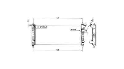 Radiator racire Opel Corsa B, 03.1997-09.2000, Motorizare 1, 0 36kw; 1, 2 48kw Benzina, tip climatizare Cu/fara AC, cutie automata, dimensiune 680x285x23mm, Cu lipire fagure mecanica, Aftermarket