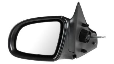 Oglinda exterioara Opel Corsa B 01.1993-10.2001 partea stanga BestAutoVest crom plana carcasa neagra reglare parghie fara incalzire