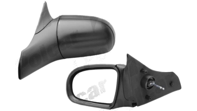 Oglinda exterioara Opel Corsa B 01.1993-10.2001 partea dreapta BestAutoVest crom convex carcasa neagra reglare parghie fara incalzire