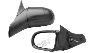 Oglinda exterioara Opel Corsa B 01.1993-10.2001 partea dreapta View Max crom convex carcasa neagra reglare parghie fara incalzire