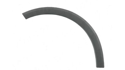 Bandou aripa, ornament Opel Corsa/Combo C, 07.2000-10.2010, fata, Stanga, cu orn praguri de plastic, plastic