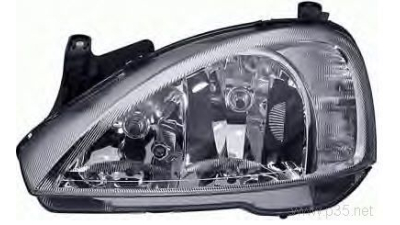Far Opel Corsa C, 07.2000-10.2003, Electric, tip bec H7+H7, omologare ECE, cu motoras, 1216000; 1216096; 9115047; 9196238, Stanga, marca TYC