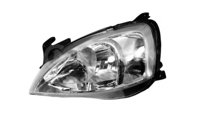 Far Opel Corsa/Combo C, 07.2000-10.2003, Electric, tip bec H7+H7, omologare ECE, cu motoras, 1216093; 1216097; 9115048; 9196283, Dreapta