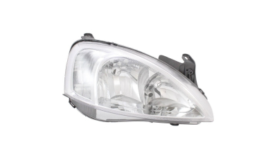 Far Opel Corsa C, 07.2000-10.2003, Dreapta, tip bec H7+H7, reglare electrica, cu motoras, ECE Depo, 9196232, 9196283