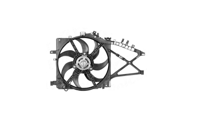 GMV radiator electroventilator Opel Combo, 10.2001-2010 1,4 66kw/1,6 64kw, Opel Corsa C (X01), 09.2000-2006 1,0 43kw ; 1,2 55kw ; 1,4 66kw ; 1,8 92kw; Benzina, Fara AC, 385mm, cu 3 pini, cu rezistenta, Aftermarket