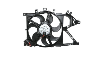 GMV radiator electroventilator Opel Tigra, 2004-2009, motor 1.4 66kw; 1.8 92kw, benzina, cu AC, 385 mm; 300W, 4 pini OEM/OES, 