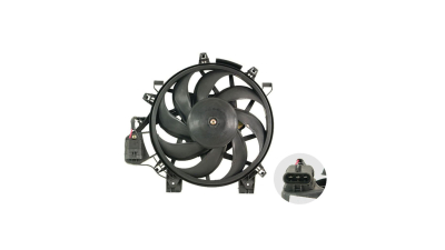 GMV radiator electroventilator Opel Corsa C (X01), 09.2000-2006 1,3 Cdti 51kw; 1,7 Di 48kw; 1,7 Dti 55kw; Diesel, Manual, cu AC, 180W/290mm, cu 3 pini, cu rezistenta, plastic, Aftermarket