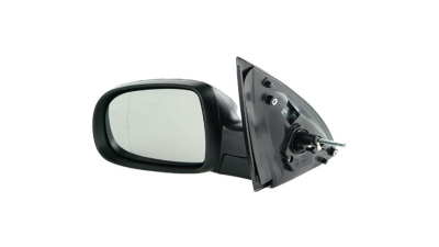 Oglinda exterioara Opel Corsa C, 07.2000-10.2010, partea Stanga, culoare sticla crom, sticla asferica, cu carcasa neagra, ajustare manuala, 1428280; 1428836; 1428854