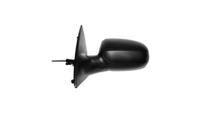 Oglinda exterioara Opel Corsa C 07.2000-10.2010 partea stanga View Max crom asferica carcasa neagra reglare manuala prin cablu fara incalzire