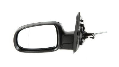 Oglinda exterioara Opel Corsa C 07.2000-10.2010 partea stanga View Max crom asferica carcasa prevopsita grunduita reglare manuala prin cablu fara incalzire