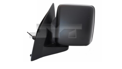 Oglinda usa exterioara Opel Combo C, 2002-10.2010, partea Stanga, ajustarea prin cablu; carcasa neagra; sticla convexa; geam cromat, Aftermarket