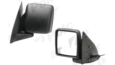 Oglinda exterioara Opel Corsa C 07.2000-10.2010 partea stanga View Max crom convex carcasa neagra reglare manuala prin cablu fara incalzire