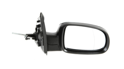 Oglinda exterioara Opel Corsa C 07.2000-10.2010 partea dreapta View Max crom convex carcasa prevopsita grunduita reglare manuala prin cablu fara incalzire