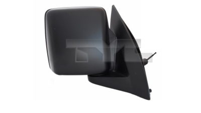 Oglinda usa exterioara Opel Combo C, 2002-10.2010, partea Dreapta, ajustarea prin cablu; carcasa neagra; sticla convexa; geam cromat, Aftermarket