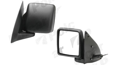 Oglinda exterioara Opel Corsa C 07.2000-10.2010 partea dreapta View Max crom convex carcasa neagra reglare manuala prin cablu fara incalzire