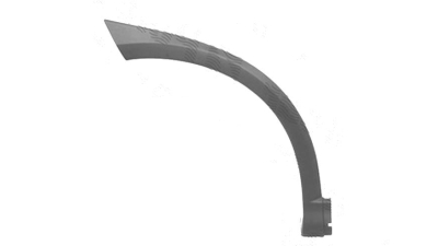 Bandou aripa, ornament Opel Corsa C, 07.2000-10.2003, spate, Dreapta, cu orn praguri de plastic, plastic