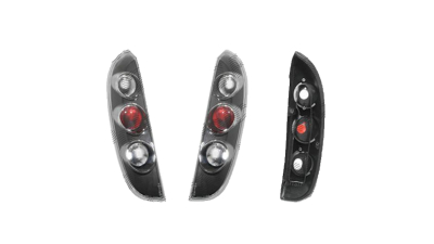 Set stopuri Spate Opel Corsa/Combo C, 07.2000-10.2003, partea Stanga+Dreapta, negru, transparent; tuning; Omologare: ECE, Taiwan