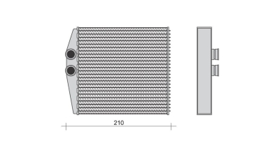 Radiator Incalzire Opel Corsa C, 09.2000-07.2006, Combo C, 09.2000-2011, benzina, diesel, fara conducte, aluminiu brazat/aluminiu, 168x158x32 mm, SRLine