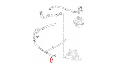 Furtun radiator Opel Astra G 1998-2009, Astra H 2004-, Combo 2001-2011, Corsa C 2000-2006, Meriva 2003-2010, diametru 16/16 mm, cauciuc, BestAutoVest 5556PW-1
