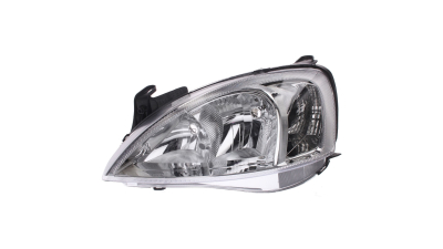 Far Opel Corsa/Combo C 03.2005-10.2010, partea Stanga, electric, tip Valeo, tip bec H7+H7, cu motoras, TYC